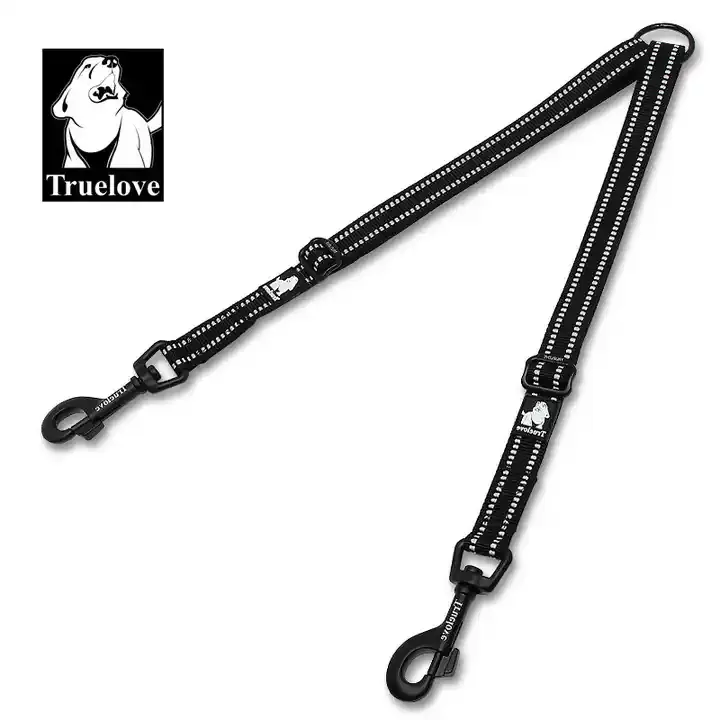Double Pet Leash Nylon Reflective