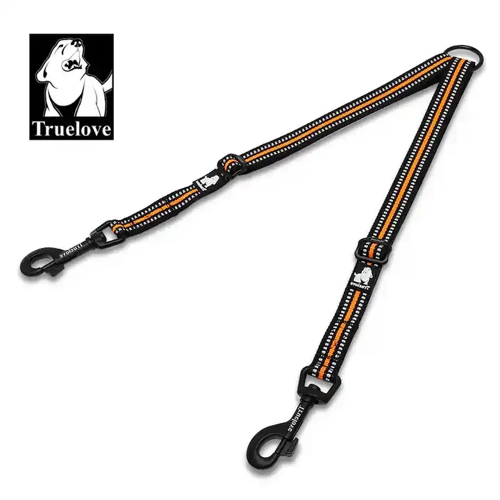 Double Pet Leash Nylon Reflective