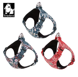 Light Floral Dog Harness