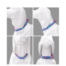 Reflective Neoprene Dog Collar with Embroidered Logo