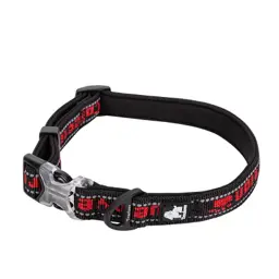 Reflective Neoprene Dog Collar with Embroidered Logo