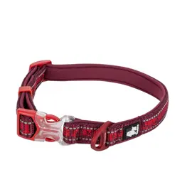 Reflective Neoprene Dog Collar with Embroidered Logo